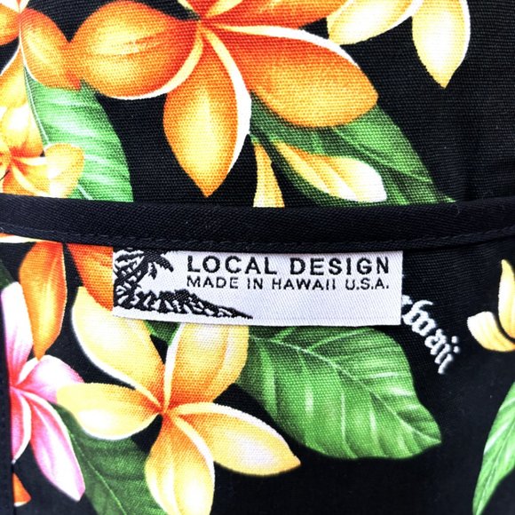 Hawaiian Colorful Flower Floral Bib Kitchen Apron - Picture 7 of 10
